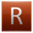 Letter R orange